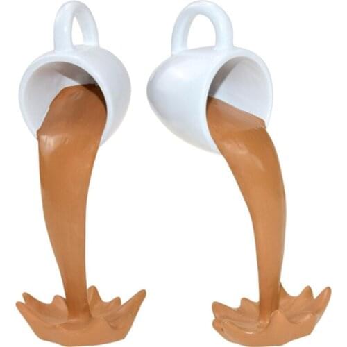 Desktop Decoration 1 Piece Mug Floating Spilling Coffee Cup Sculpture Kitchen Decor