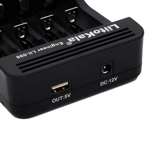 4 Slots Smart Battery Charger Charging Fit for Universal Intelligent 18650 26650 14500 AAA AA NiMH with LCD Display EU Plug