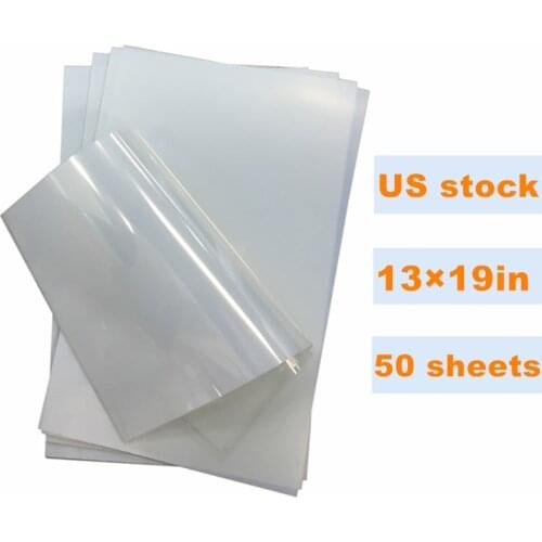 13" x 19" CALCA Waterproof Inkjet Milky Transparency Film Screen Printing Material 50 Sheets/Pack