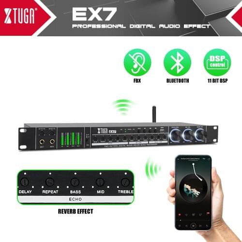 XTUGA 11 Bit DSP Audio Digital Processor With Bluetooth Professional Audio Effects Processor KTV Pre-effects For Karaoke Stage