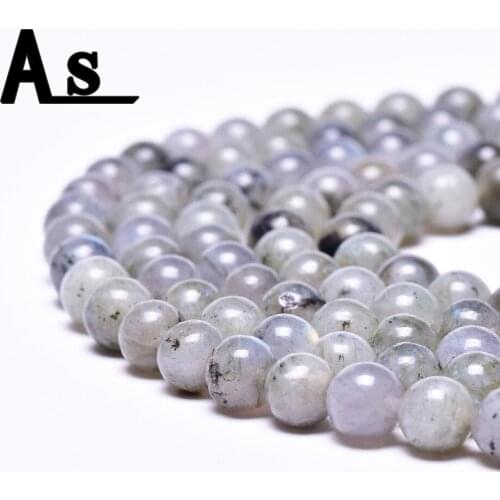 Asingeloo Natural Stone Beads Spectrolite Labradorite for Jewelry Making Charm Bracelet Necklace Women Semi-precious