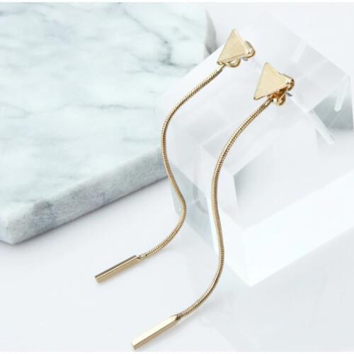 Punk 2020 New Fashion Gold Earrings Triangle Tassel Chain Ms. Earrings Wholesale Sales Earrings For Women Brincos