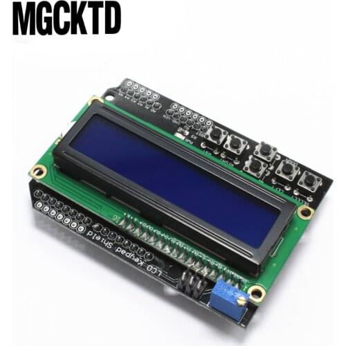 1PCS LCD Keypad Shield LCD1602 LCD 1602 Module Display For Arduino ATMEGA328 ATMEGA2560 raspberry pi UNO blue screen
