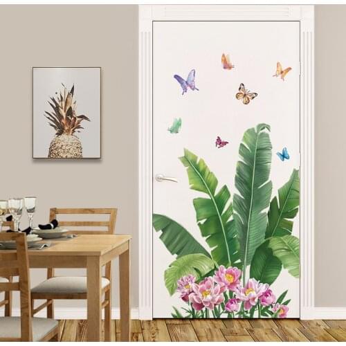 3D Stereo Plant Wall Stickers Kitchen Glass Bedroom Decorative Door Sticker Living Room Decoration Teenager Aesthetic art Poster