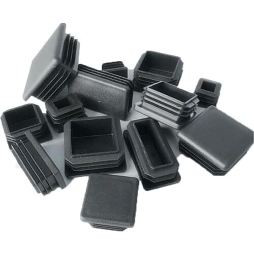 Black Plastic Hard Square Furniture Tube Plug Hardware Tube Inner Inserted Anti-Slip Mat for Table Mat Legs Floor Stool Chair