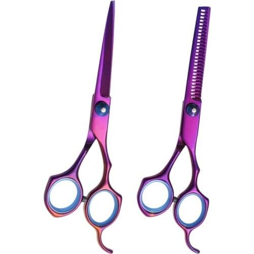 5.5 Inch Purple Wholesale Unique For Hairdressing Fashionable Hair Scissors