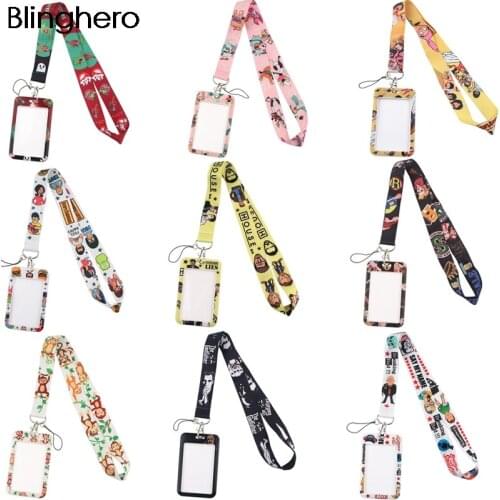 BH1368 Blinghero Cartoon Bank Credit Card Holders Bus Holder Identity Badge With Kawaii Lanyard For Phone Key Office Supply