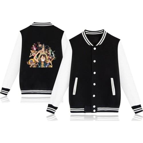 ONE PIECE Baseball Jackets Hip Hop Baseball Monkey D. Luffy Neutral Jackets
