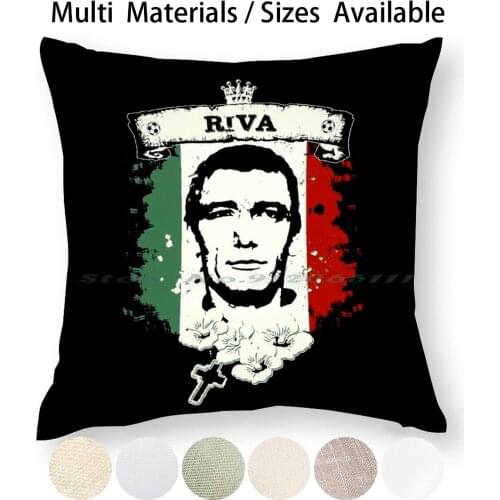 Luigi Riva-Italy-Legend Pillow Case Throw Pillow Cover Cotton Linen Flax Gangwear Soccer Legend Old School Sports Star Austria