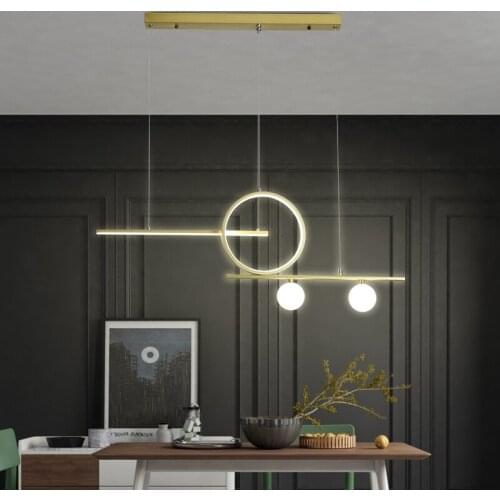 Black/Gold/White Indoor Pendant Lamps Simple Style European Home Decoration For Dining Table Living Room Modern Minimalist LED
