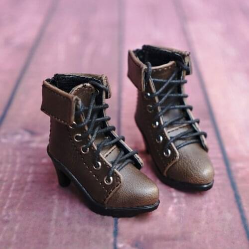 D01-P004 children handmade toy 1/3 1/4 Doll Accessories BJD/SD doll shoes Pointed strap high heel ankle boots 1 pair