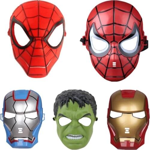 Childrens Avengers Superhero Spiderman Hulk Iron Man Wolverine Cosplay Mask/Halloween Boy Girl Party Cartoon Mask Gift