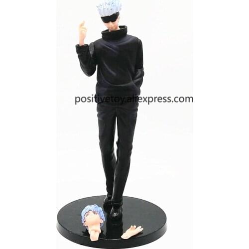 20cm Anime Figurine Jujutsu Kaisen Gojo Figure Standing Gojo Satoru Change Head Hands Action Figures PVC Collection Model Toys