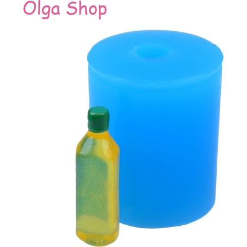 FYL384 31.2mm 3D Bottle Flexible Silicone Mold - Miniature Sweets Sugarcraft Fondant, Cookie Biscuit, Dollhouse, Resin Clay Mold
