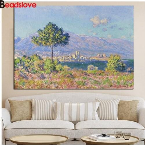 5D painting Diy Claude Monet decorative full drill cross stitch art Mosaic full diamond painting embroidery Paris Landscape