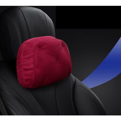 Classic 1pcs Silk Cotton Car Auto Neck Pillows Headrest 2021 New High-grade Travel Head Kussen Four Seasons Car Accessories