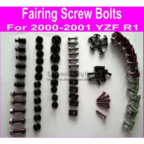 Screw bolts kit for Yamaha YZF R1 00 01 black fairing dag screws yzf r1 2000 2001 coupling bolt set