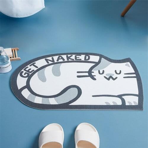 Cartoon Animal Bath Mat Creative Decorative Floor Pads Bathroom Kitchen Thicken Non-slip Water-absorbing Carpet Shower Rugs