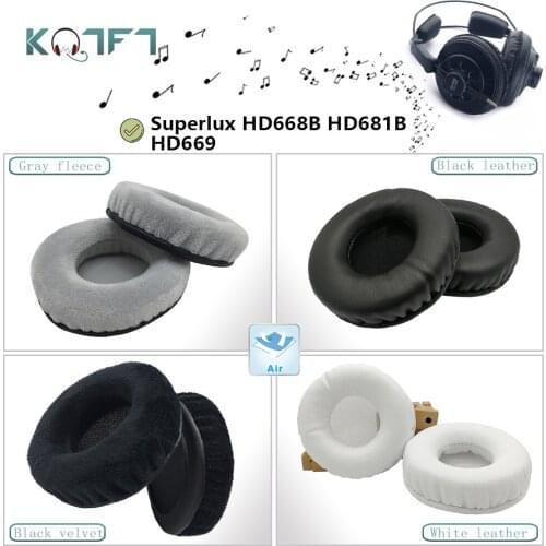 KQTFT flannel 1 Pair of Replacement Ear Pads for Superlux HD668B HD681B HD669 Headset EarPads Earmuff Cover Cushion Cups