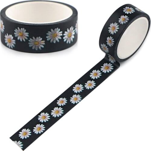 LX216 Daisy Flower Washi Tape Vintage Funny DIY Scrapbooking Kids Washi Tape Printed Pattern Stickers