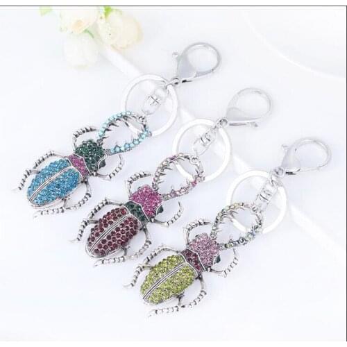 Fashion Creative Insect KeyChain Girls Bag Ornaments Car Exquisite Gift Birthday Gift Party Favors Brand New