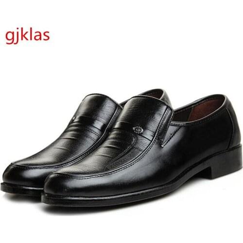 Men Slip on Dress Shoes Oxford Loafers Mens Business Shoe Wedding Party Shoes for Men Brown Black Formal Leather Shoes Man Comfy