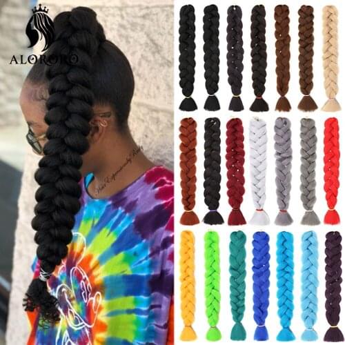 82 Inch 165g Long Jumbo Braiding Hair Synthetic Crochet Braids Pre Stretched Extensions Hair for Braids 47 Colors Available
