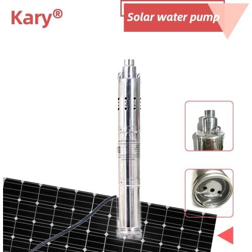 Kary DC 24V 0.5hp max head 50m brushless dc solar submersible water pump for deep well with Built-in MPPT