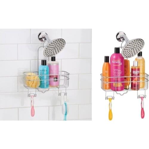 BATH SHOWER SHELF AND SHAMPOO HOOKS 28X11X38CM shelf