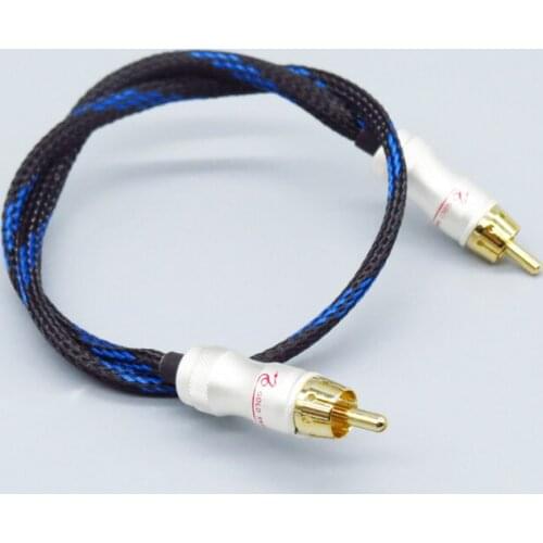 RCA Coaxial Copper-plated silver signal line DAC Audio decoder dedicated audio cable signal transmission faster and more clear