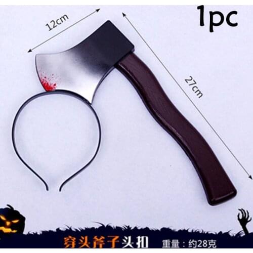 Happy 2021 Halloween Axe Hair Hoop Halloween Costumes Saw Hair Hoop Kids Favor Halloween Party Horror Props Killer Decor
