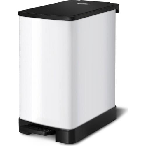 Step Bins Stainless Steel Satin Square Trash Can Garbage Storage Container Bathroom Kitchen Pedal Dustbin 6L 15L 20L