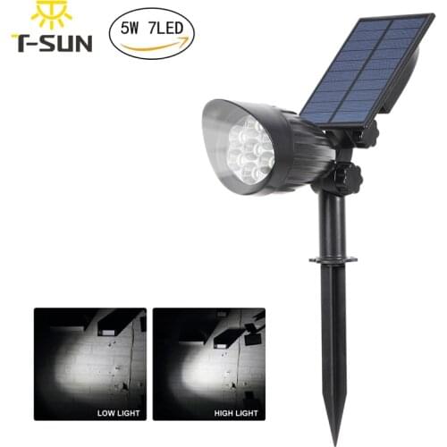 T SUNRISE New Style Hat Gutter Lamp 3/7 LED 150-200LM Solar Motion Light 18650 Battery 6000K Outdoor Lighting Low/High Pattern
