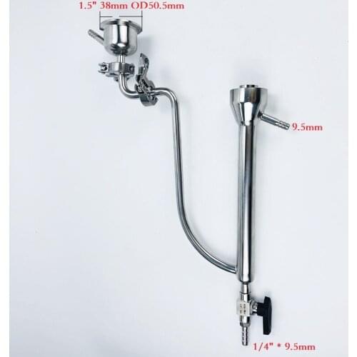 Free Shipping New Type Tri-clamp Parrot Body Connection 1.5" OD50.5 With 90 degree Pipe For Distillation Stainless Steel 304