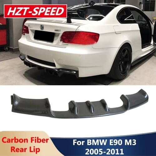 E90 Carbon Fiber V Type Rear Bumper Diffuser Lip Spoiler Protector Body Kit for BMW 3 Series E90 M3 2005-2011