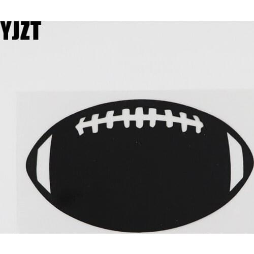 YJZT 13.9CMX8.1CM Ball Football Silhouette Sport Decal Vinyl Car Sticker Black/Silver 8A-0871