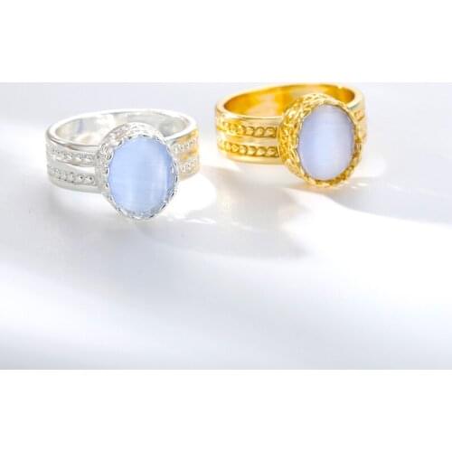 Rhinestone Wedding Rings For Women Opal Water Drop Engagement Ring Party Finger Rings Vintage Jewelry Bague Anillos