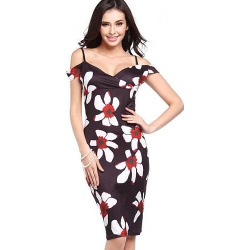 Women Dress Vestidos Designer Elegant Floral print High waist Sexy sling strapless high Party Pencil Sheath G43