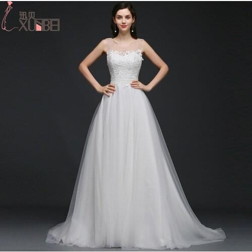 Sheer O Neck A Line Wedding Dresses Tulle Shoulder Strap Robe De Mariage Floor Length Bow Belt Sleeveless Vestidos De Novia