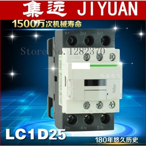 [ZOB] Full authentic original contactors AC24V/36V/48V/110V/220V/380V AC contactor LC1-D25F7C/Q7C/C7C/M7C/B7C/E7C 25A-5pcs/lot