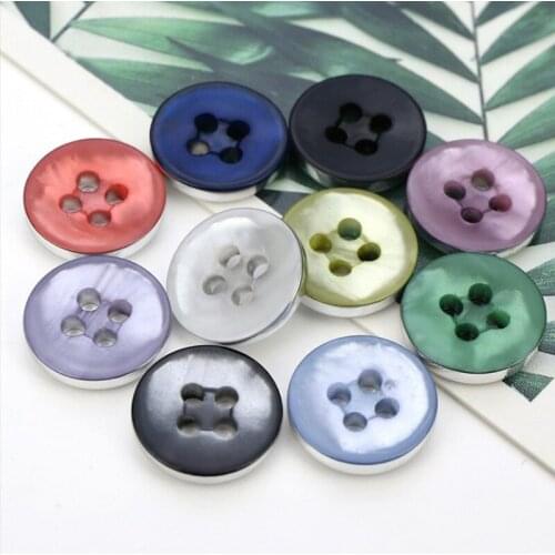 200 pieces 11.5mm high-end Manhattan single-sided electroplated buttons for shirt wrist type multicolor mens and womens dress