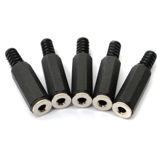 5pcs New 3.5mm Female Stereo Adapter Jack Plug Stereo Audio Adapter Socket Connector Fit For Stereo Audio