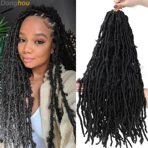 24 Inch 6 Packs Butterfly Crochet Locs Braids Hair Pre looped Butterfly Soft Locs Crochet Synthetic Dreadlocks Hair Extensions