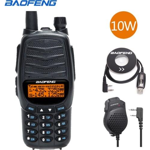 BAOFENG UV-X10 10W High Power Dual PTT Dual Band VHF/UHF USB Charging Two Way Radio Update UV-5R Walkie Talkies Transceiver