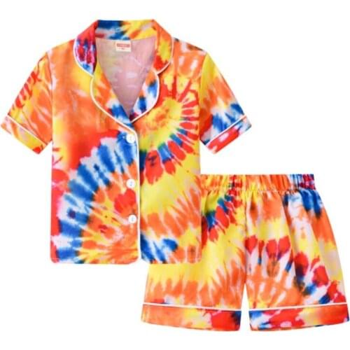 BBD Toddler Outfits Boys Girls Summer Short Turn-Down Collar Fashion Suits Kids 3 4 5 6 Years High Quality Cute Pajamas Clothes