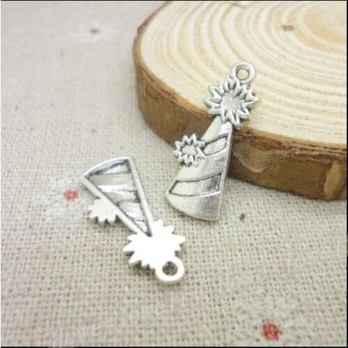 Free shipping! 80pcs Antique silver Charms Christmas hats Pendant Fit Bracelets Necklace DIY Metal Jewelry Making