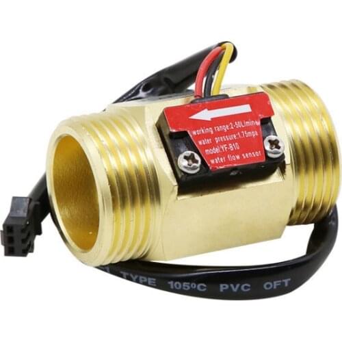 DC 5-15V 1 Inch Water Flow Sensor Hall Sensor Switch Flow Meter DN25 Brass Water Meter Industrial Flowmeter Water Flow Sensor
