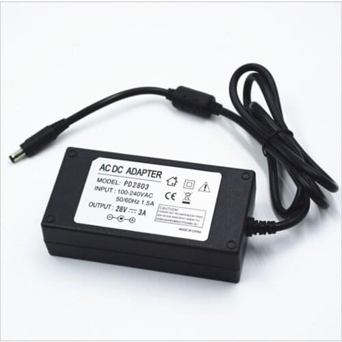 28VDC strip driver ,100-240Vac input transformer,84W 28V3A led power supply ,CE FCC Listed with 5.5*2.1 ,5*5*2.5 port