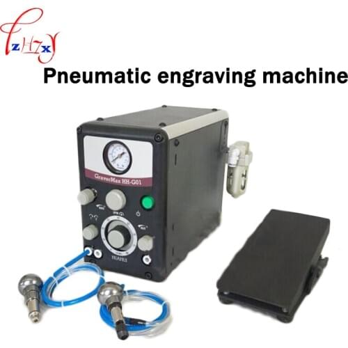 Two-headed pneumatic engraving machine Jewelry microcarver and roll beading pneumatic micro-mounted engraving machine 110/220V