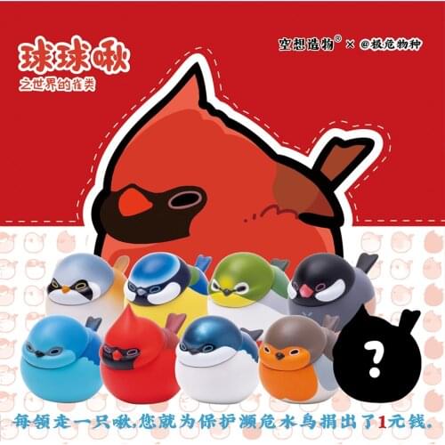 Blind Box Fantasy Creation Extremely Dangerous Species Ball Chuo Chinese Finches Fat Chubby Uncle Ma Trend Toy Authentic